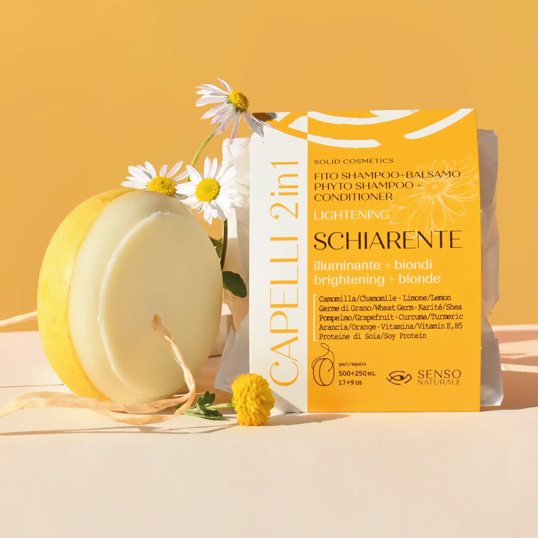 Fito Solid Shampoo and Conditioner ILLUMINATING / BRIGHTENING - 2 in 1 for Shiny and Golden Hair