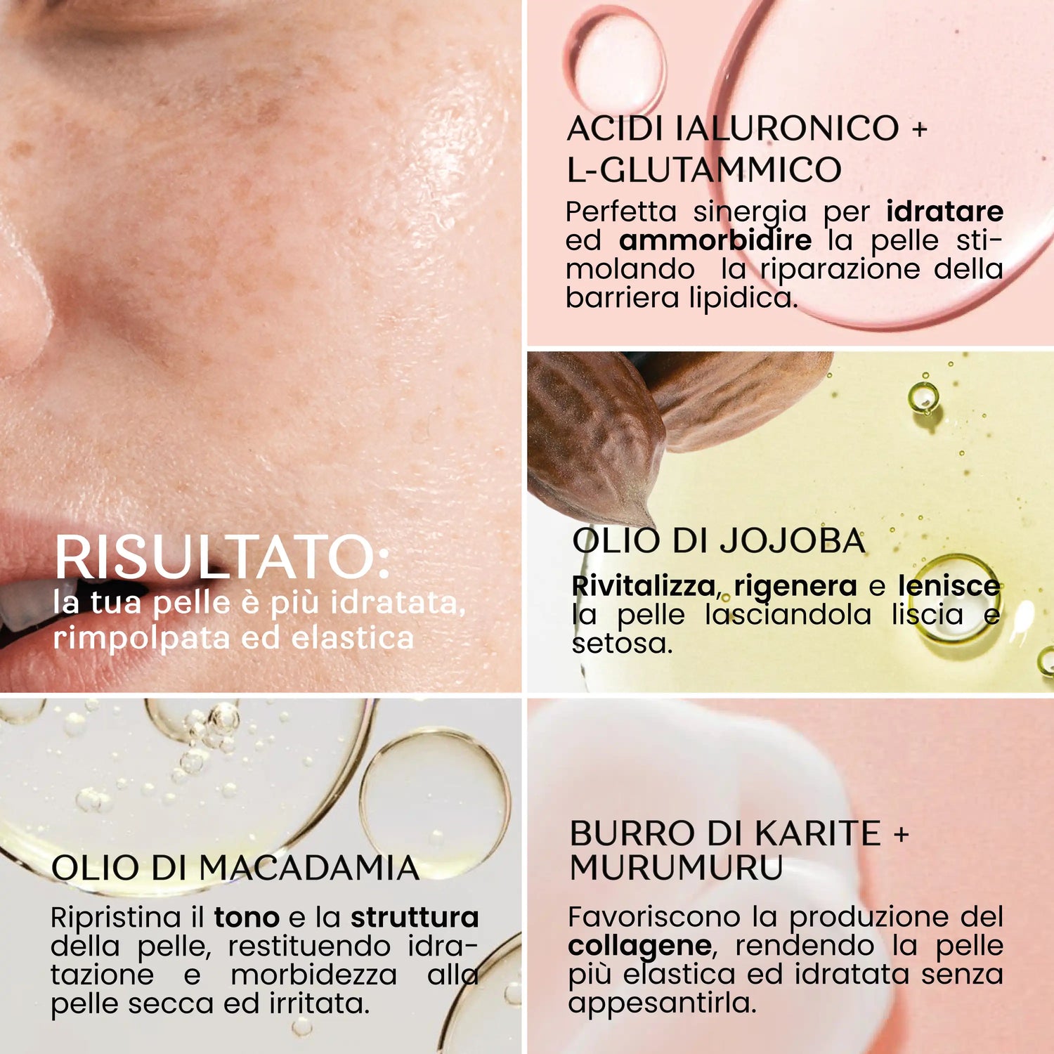 Crema viso antiage con acido ialuronico