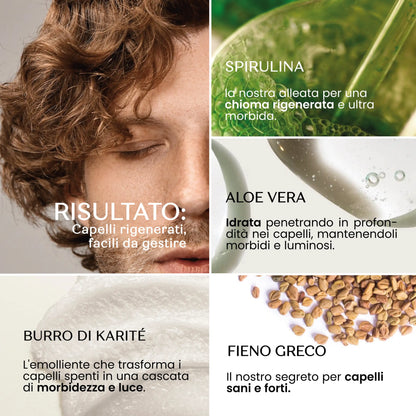 Shampoo Anticrespo Solido Con Aloe Vera 3Shampoo Naturale Con Olio Di Avocado E Rosmarino