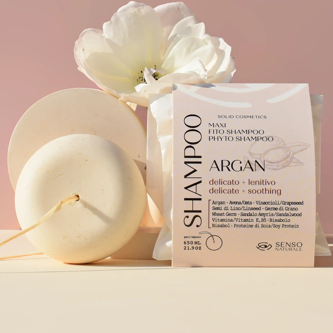 Phyto Solid Shampoo Soothing ARGAN - Delicate for sensitive skin